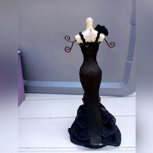 Jewelry Mannequin Stand Earring Holder Black Dress